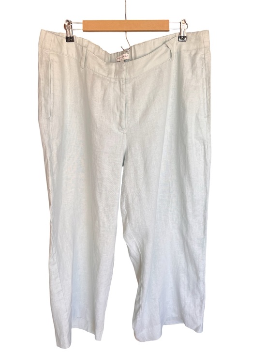 Banana Republic Pants - Banana Republic Pale Green Wide-Leg Linen Pants XL